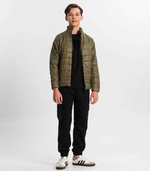 Jaqueta Puffer Juvenil Masculina Minty Verde