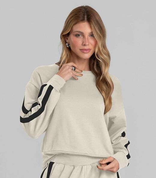 Image_Moletom Feminino Em Molecotton Peluciado Dianna Bege