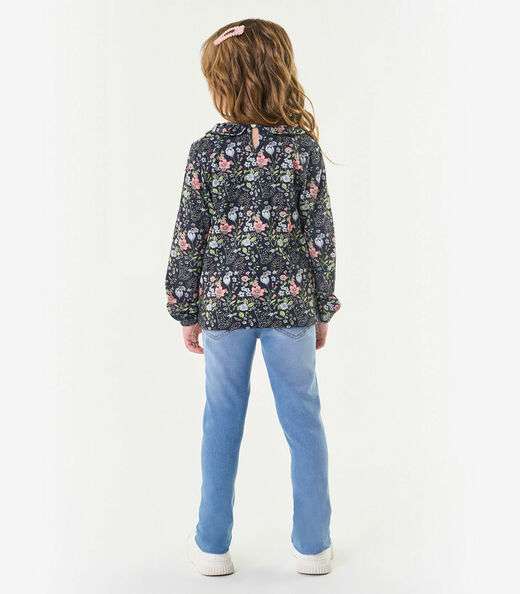 Conjunto Infantil Blusa Com Calça Jeans Trick Nick Azul