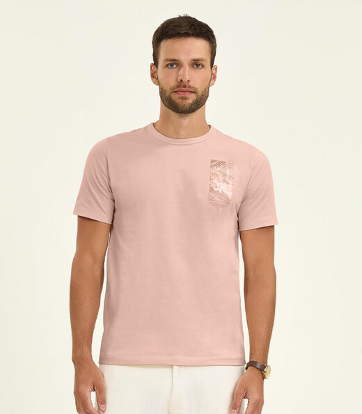 Image_Camiseta Masculina Manga Curta Meia Malha Diametro Rosa