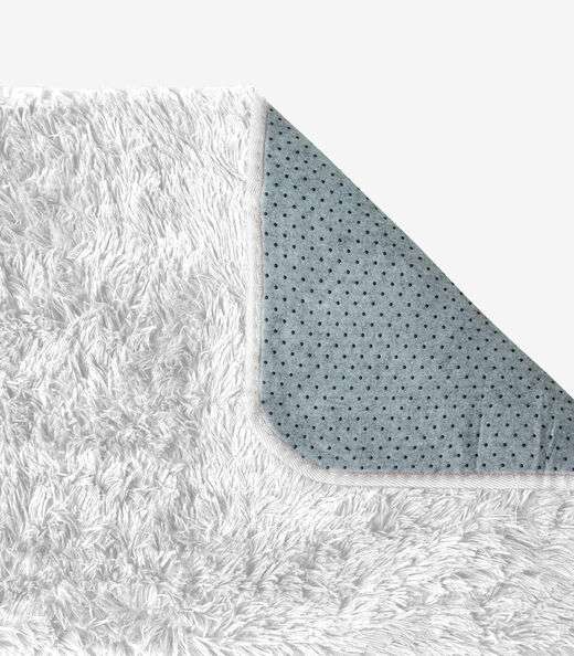 Tapete Felpudo 100 cm x 140 cm Infinita Cor Branco