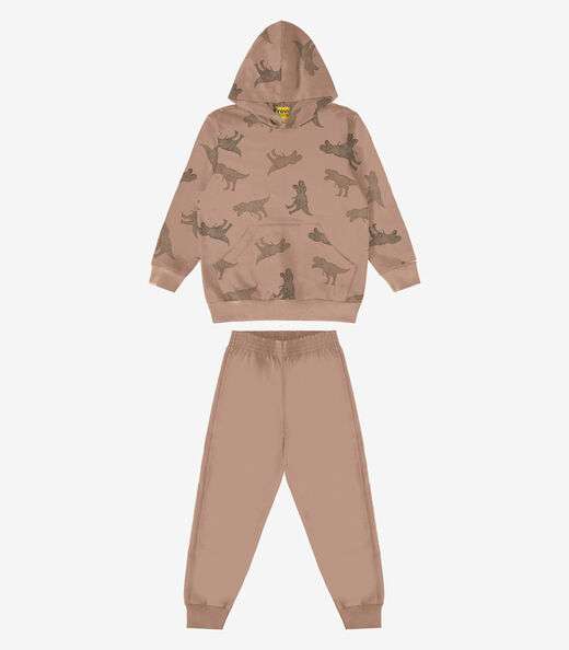 Image_Conjunto Blusão Com Capuz E Calça Rovi Kids Marrom