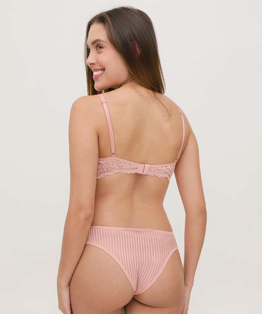 Sutiã De Renda Com Base E Com Bojo Textura Marisa