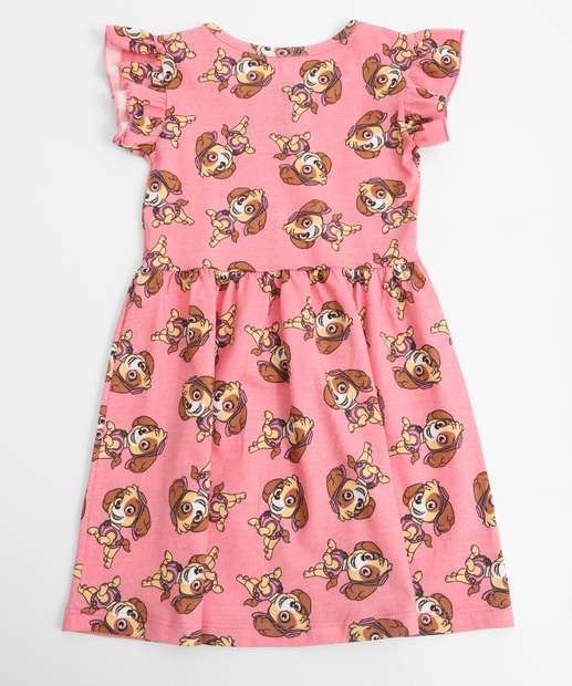 Vestido Infantil Sky Patrulha Canina Tam 1 a 3 Rosa