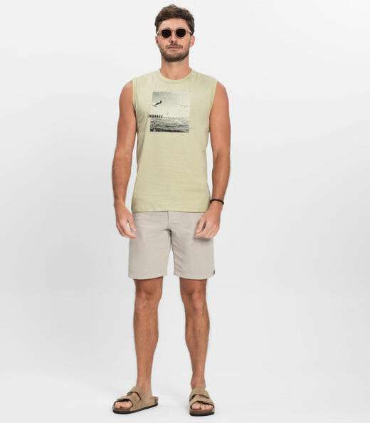 Regata Masculina Meia Malha Diametro Verde