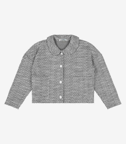 Casaco Infantil Tweed Shine Trick Nick Preto