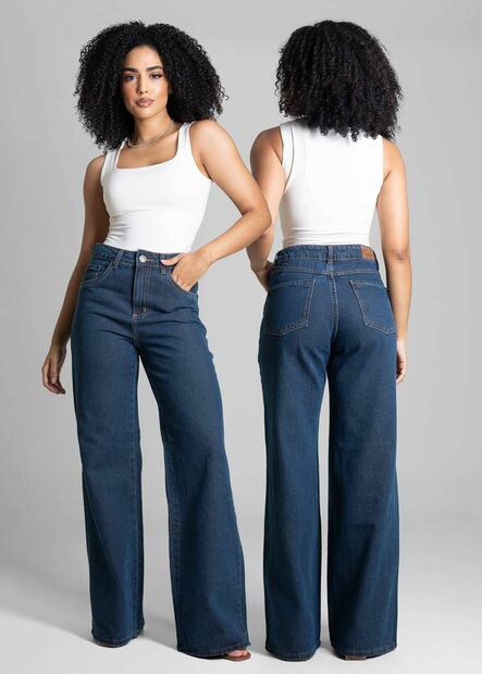Calça Jeans Sawary Wide Leg - 282872