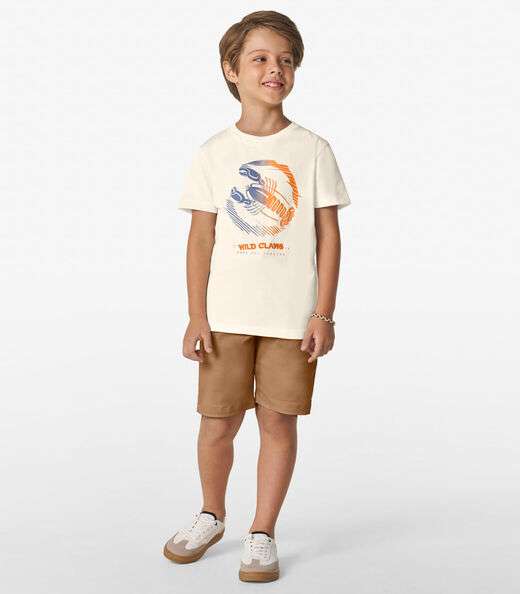 Camiseta Masculina em Meia Malha Trick Nick Off White