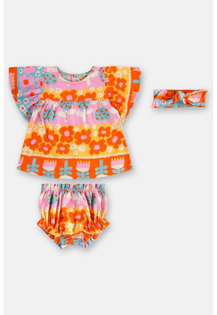 Conjunto 3 Peças para Bebê Menina Três e Já