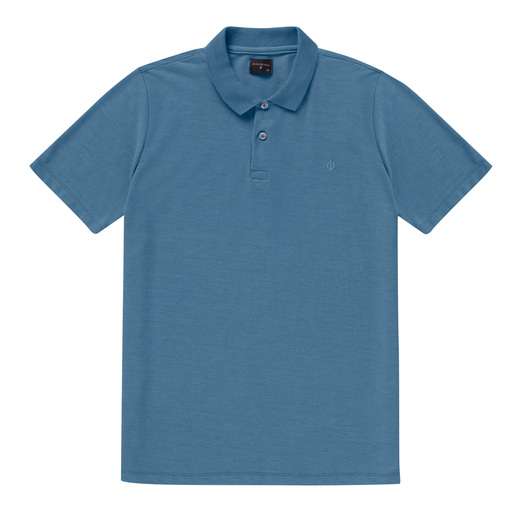 Camisa Polo Básica Masculina Diametro Azul