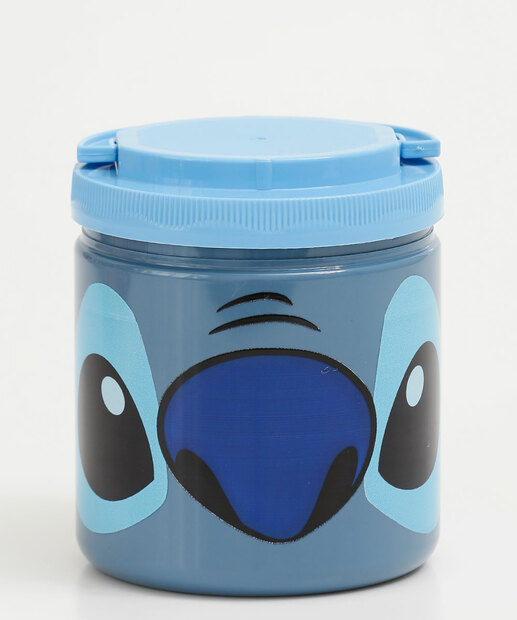 Pote Com Tampa Organizador Stitch Disney 1000ML