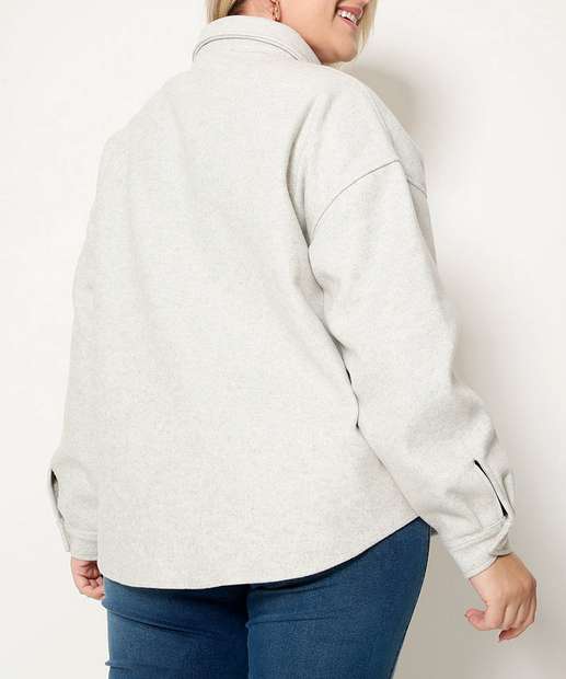 Jaqueta Plus Size Feminina Bolsos Marisa