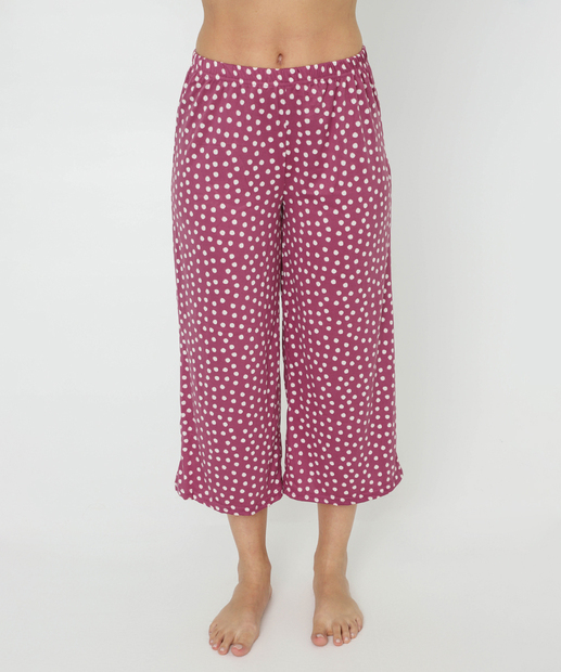 Pijama Feminino Capri Estampa Poá Marisa Rosa