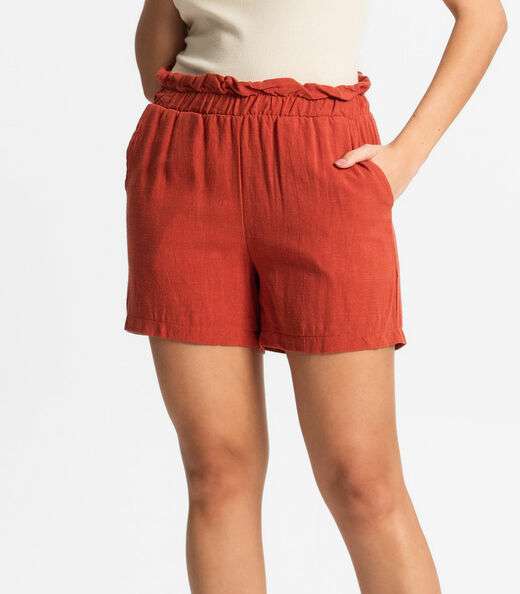 Shorts Feminino Linho Endless Laranja