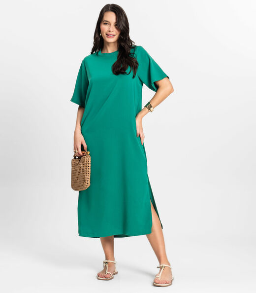 Image_Vestido Feminino Midi em Twill Cey Rovitex Verde