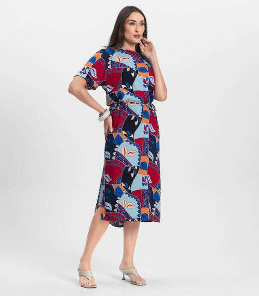 Vestido Midi Infinita Cor Azul