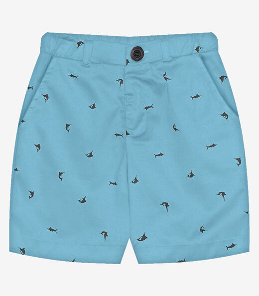 Conjunto Infantil Polo Com Bermuda Trick Nick Azul
