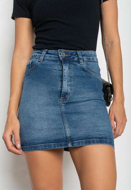 Saia Jeans Curta Salvatore Fashion