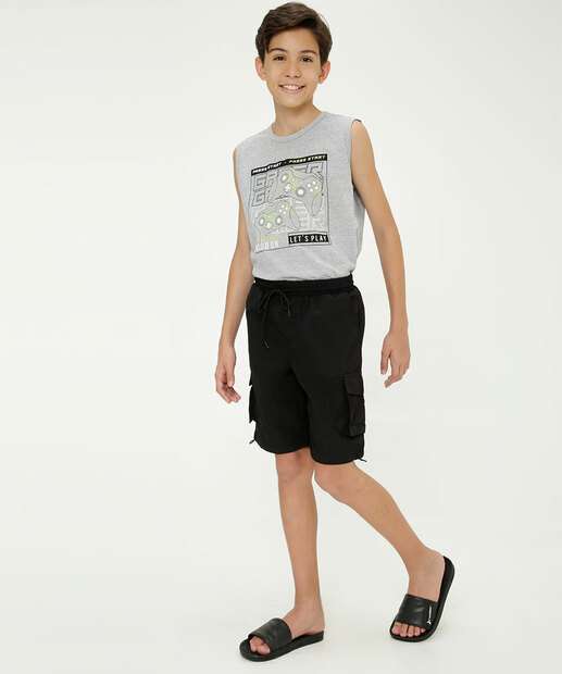 Regata Juvenil Estampa Videogame MR Tam 10 a 16 