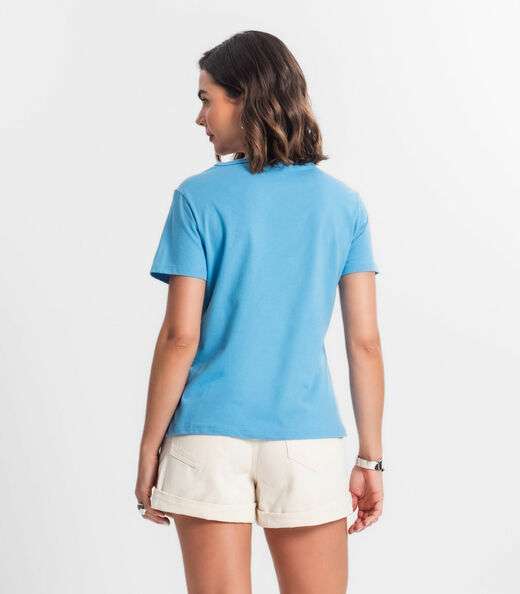 Blusa T-Shirt Feminina Estampada Select Azul