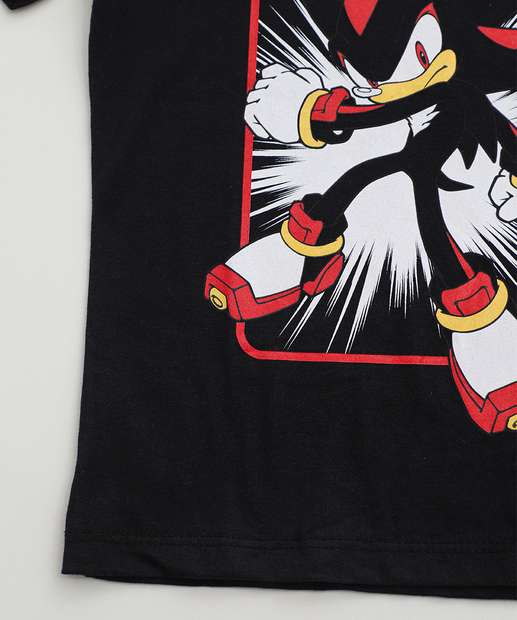 Camiseta Infantil Estampada Sonic Tam 4 a 10