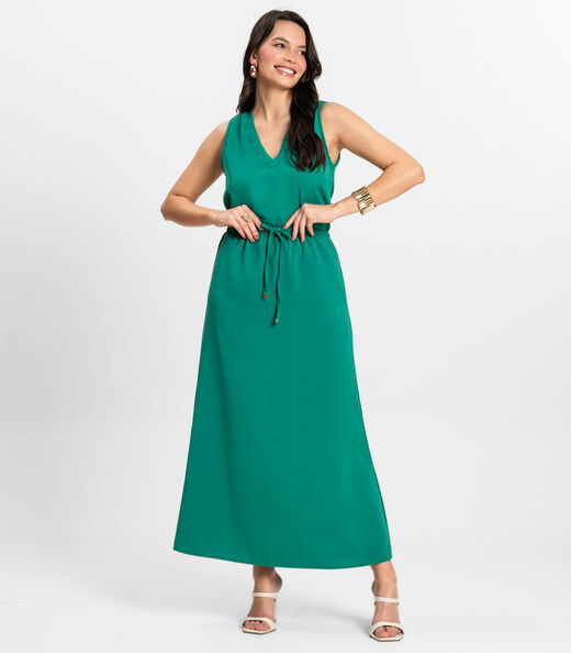 Saia Midi Feminina em Twill Cey Rovitex Verde