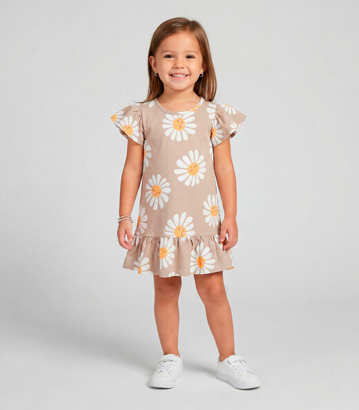 Image_Vestido Infantil Com Babado Franzido Select Marrom