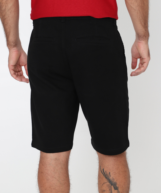 Bermuda Masculina Sarja Chino MR Preto
