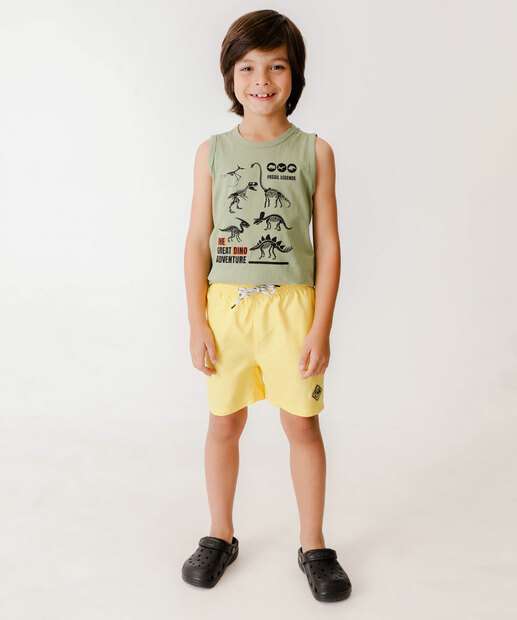 Bermudas Infantil Marisa Tam 4 a 10 Amarelo