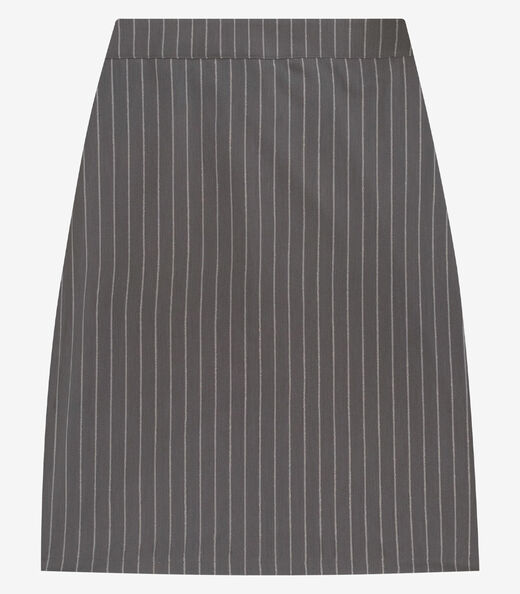 Saia Feminina Midi Twill Plus Size Secret Glam Cinza