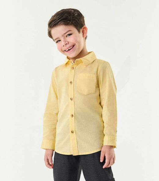 Camisa Infantil Manga Longa Trick Nick Amarelo