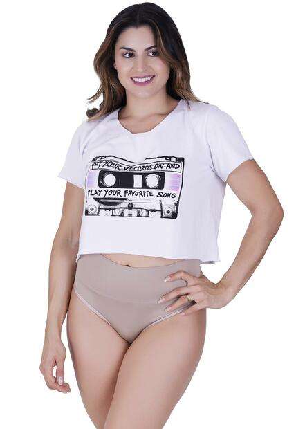 Calcinha Rubi Cós Duplo Microfibra Concept Lingerie Bege