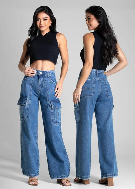 Calça Jeans Sawary Wide Leg - 282010
