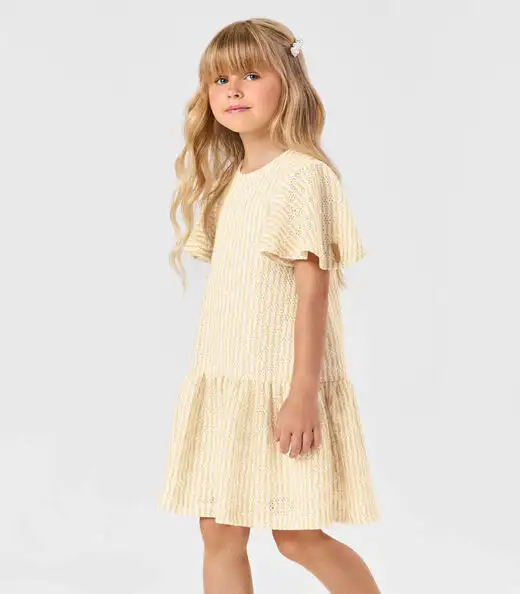 Vestido Infantil Tricot Trick Nick Bege