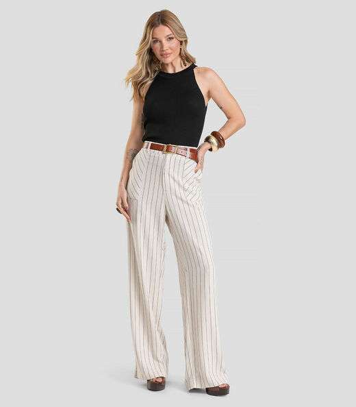 Regata Feminina Em Tricot De Fio Modal Dianna Preto