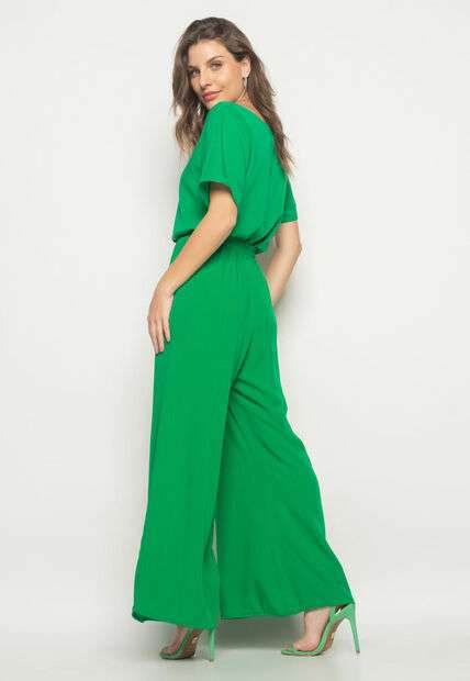 Cropped Gola Canoa Viscolinho Verde Salvatore Fashion