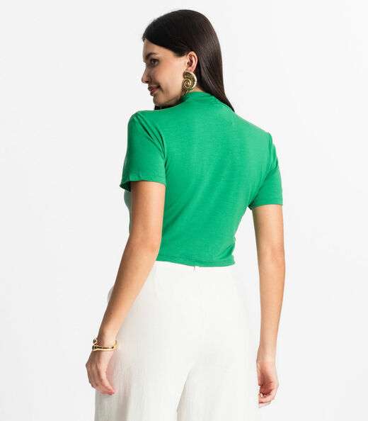 Blusa Cropped Feminina Select Verde