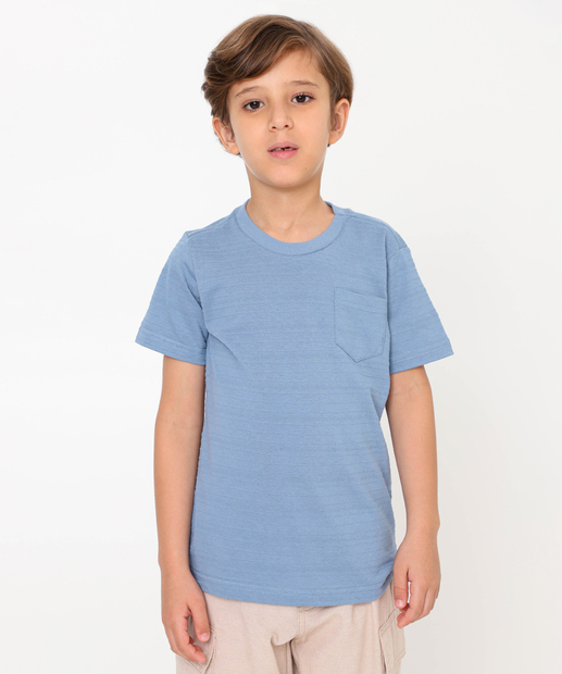 Image_Camiseta Infantil Manga Curta Textura MR Tam 4 a 10 Azul