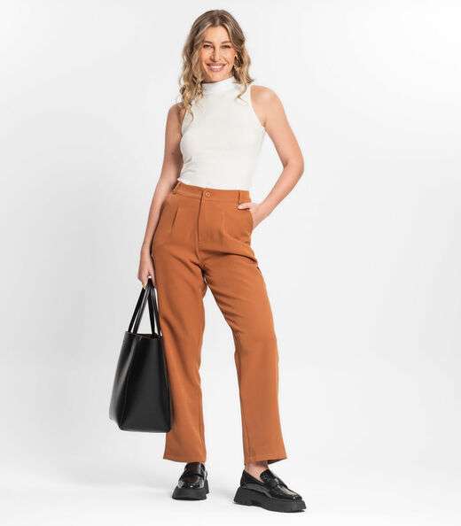 Regata Feminina Gola Alta Endless Bege