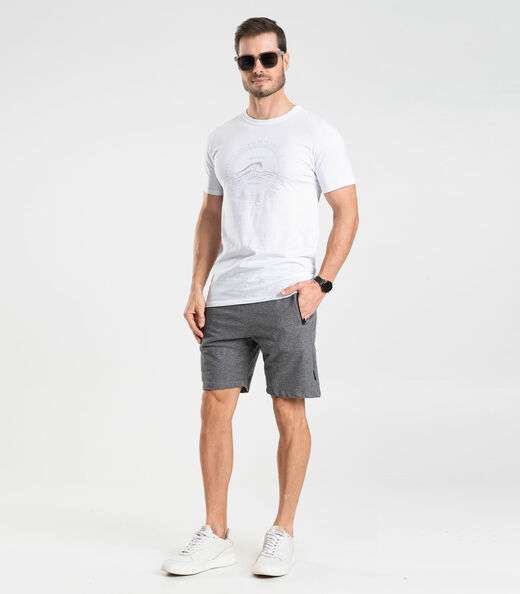 Bermuda Moletom Masculina Diametro Cinza