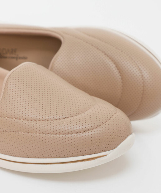 Tênis Casual Slip On Feminino Modare Bege