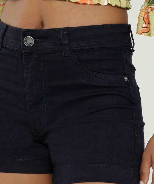 Short Jeans Feminino Cintura Alta 