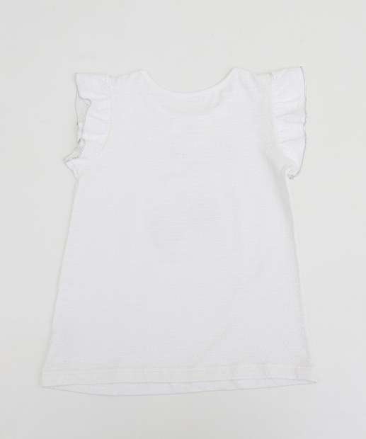 Camiseta Infantil Cerejas Paêtes Marisa Tam 1 a 3 Off White