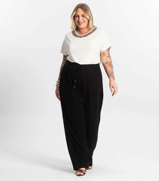 Blusa Feminina Manga Curta Secret Glam Bege