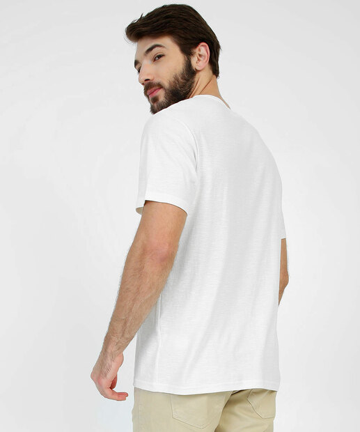 Camiseta Masculina Estampa Frontal Flamê Manga Curta MR