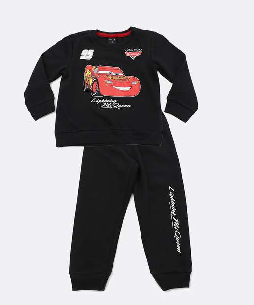 Image_Conjunto Infantil Moletinho Carros Disney Tam 1 a 3 Preto