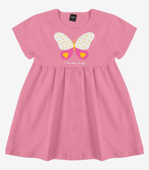 Image_Vestido Infantil em Molecotton Select Rosa