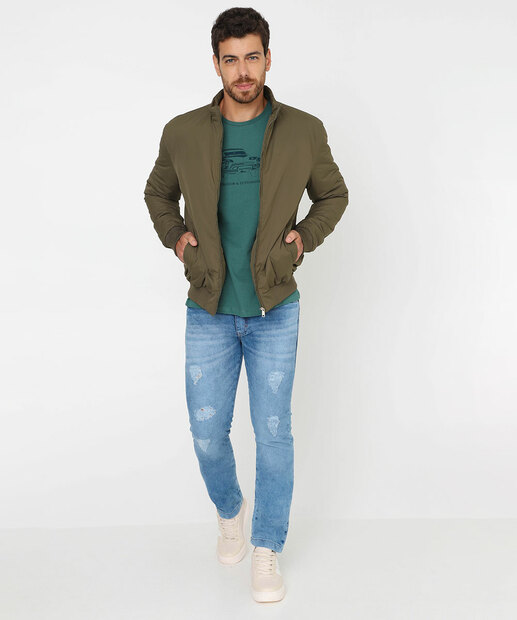 Jaqueta Masculina Bomber Marisa Verde Militar