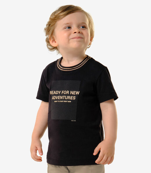 Conjunto Infantil Camiseta Com Bermuda Trick Nick Preto