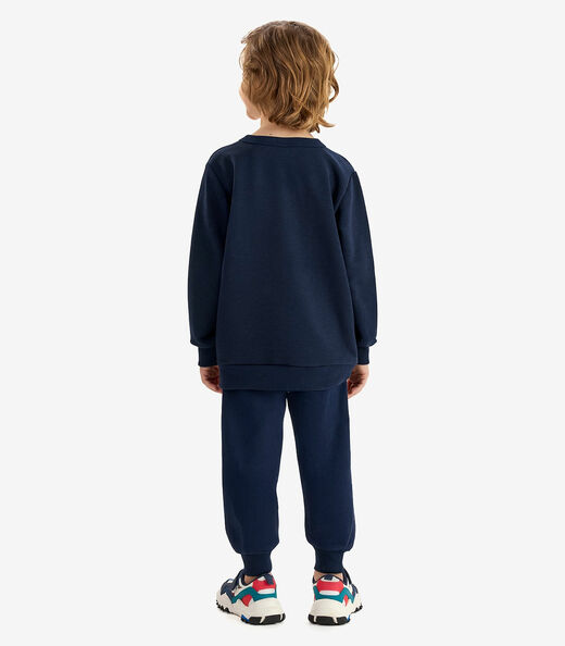 Conjunto Moletom Blusão e Calça Rovi Kids Azul